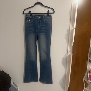 True Religion Size 28 Midrise Joey Flare Medium Wash